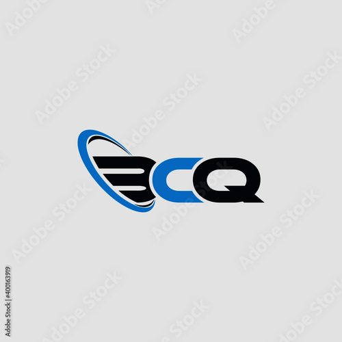 BCQ letter logo design and cross shape.
