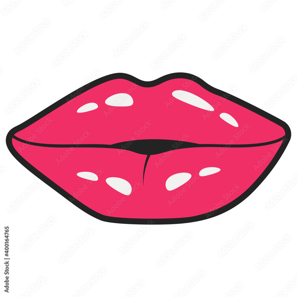 Romantic Kissing Lips