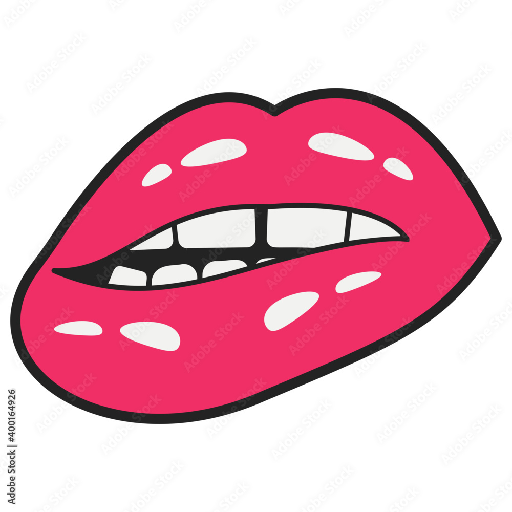 Lip Biting Vector Lip Biting Vector