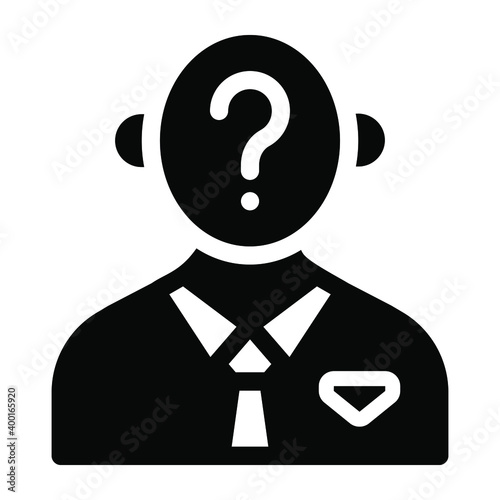 
An icon design of confused person, editable vector 
