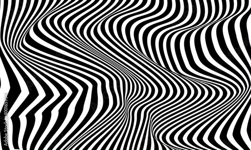 abstract black and white background with optical illusion pattern can be used template part 8