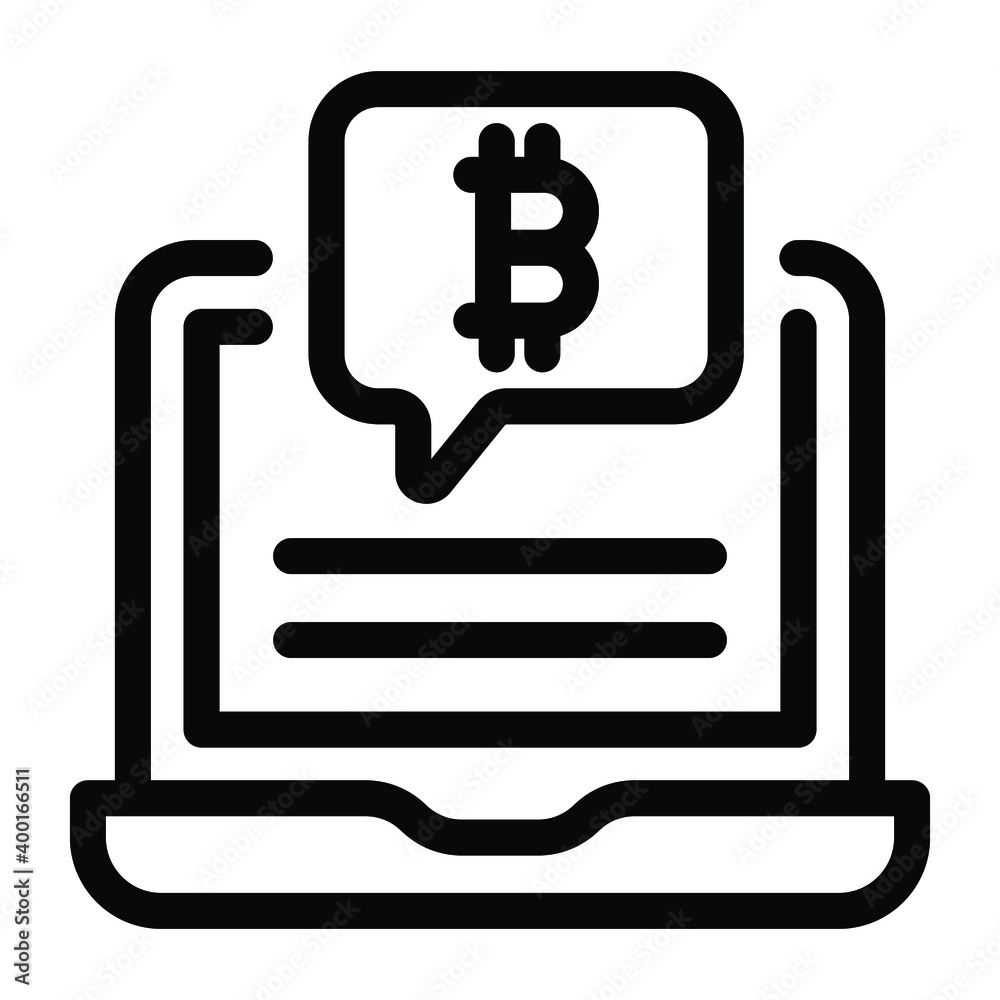 Bitcoin communication vector in solid design
Bitcoin communication vector in solid design