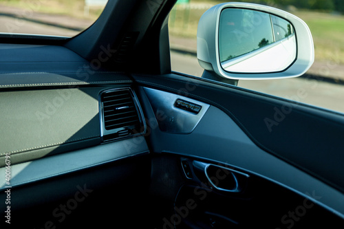 Black car interior with eco leather © Oleg