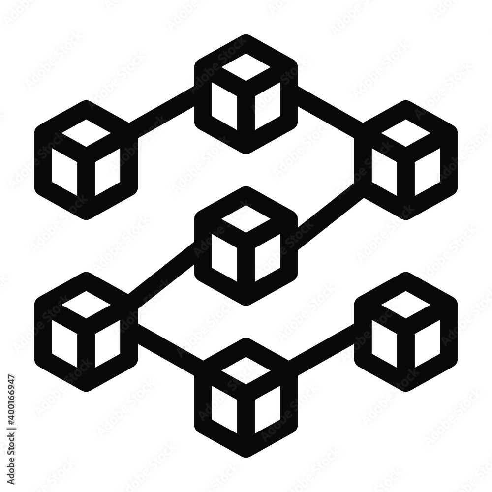 3d connected blockchain solid vector design
3d connected blockchain solid vector design
