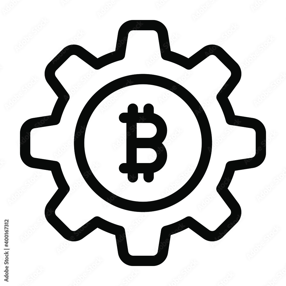 Bitcoin setting vector of glyph style, crypto configuration
Bitcoin setting vector of glyph style, crypto configuration