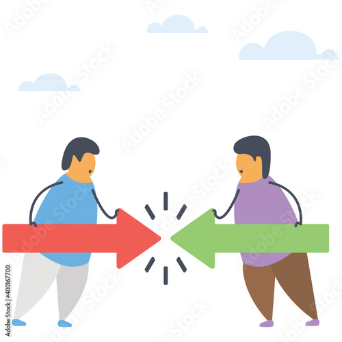 Conflict flat Vector 