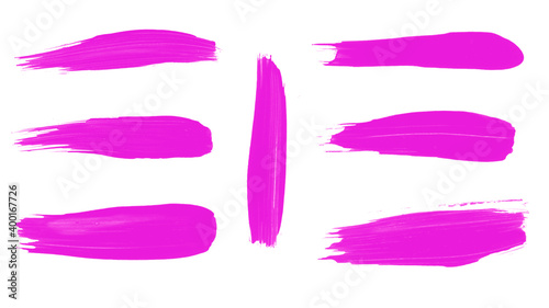 Beautiful purple watercolor smear brushes