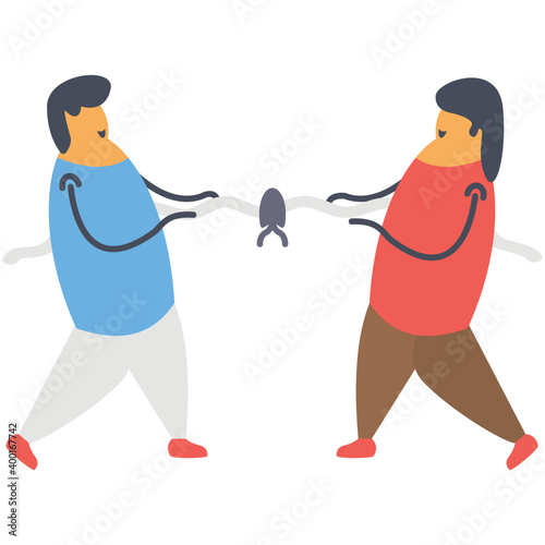 Conflict Flat Vector 
