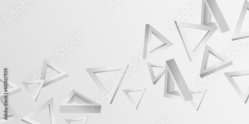 Abstract realistic 3D shapes background vector illustration