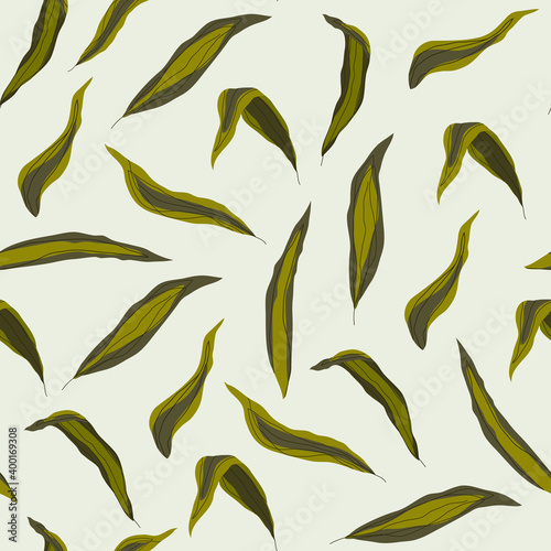 Abstract leaves background vector illustration hand draw design 