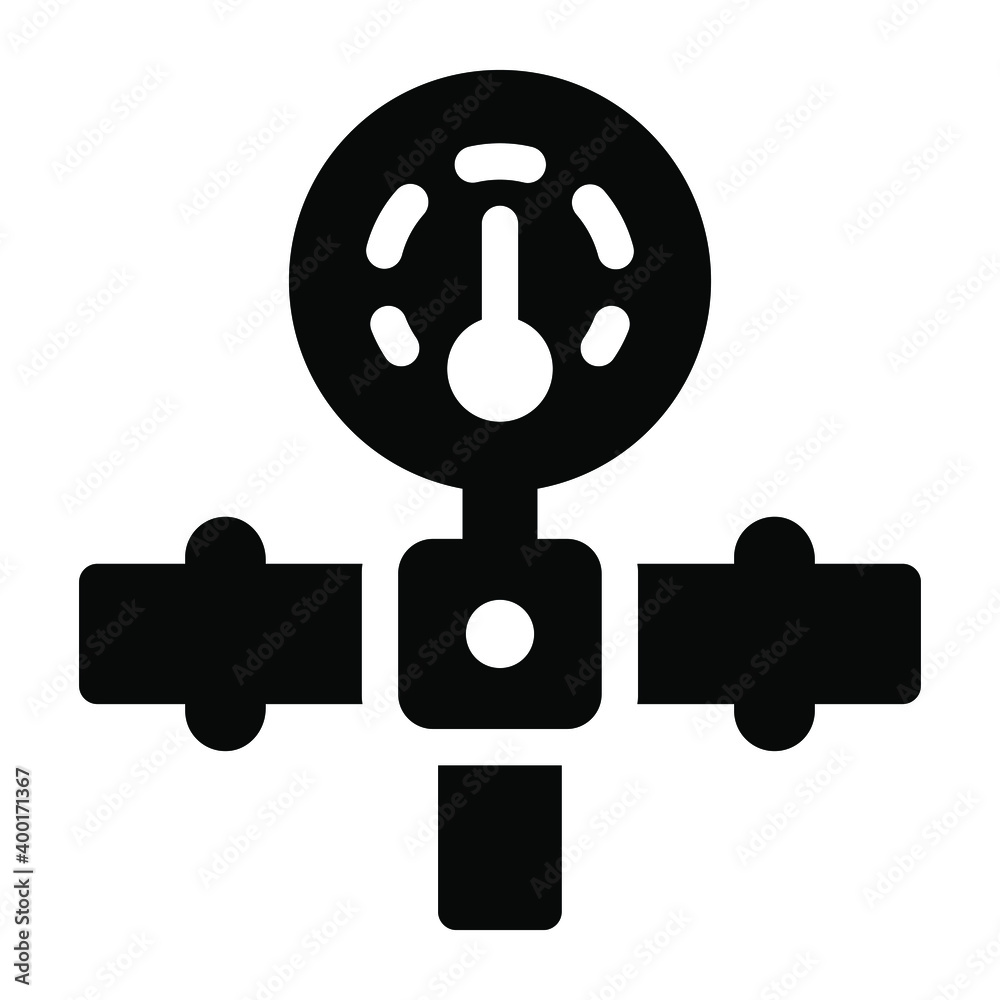 Pressure measuring tool, glyph icon of manometer
Pressure measuring tool, glyph icon of manometer