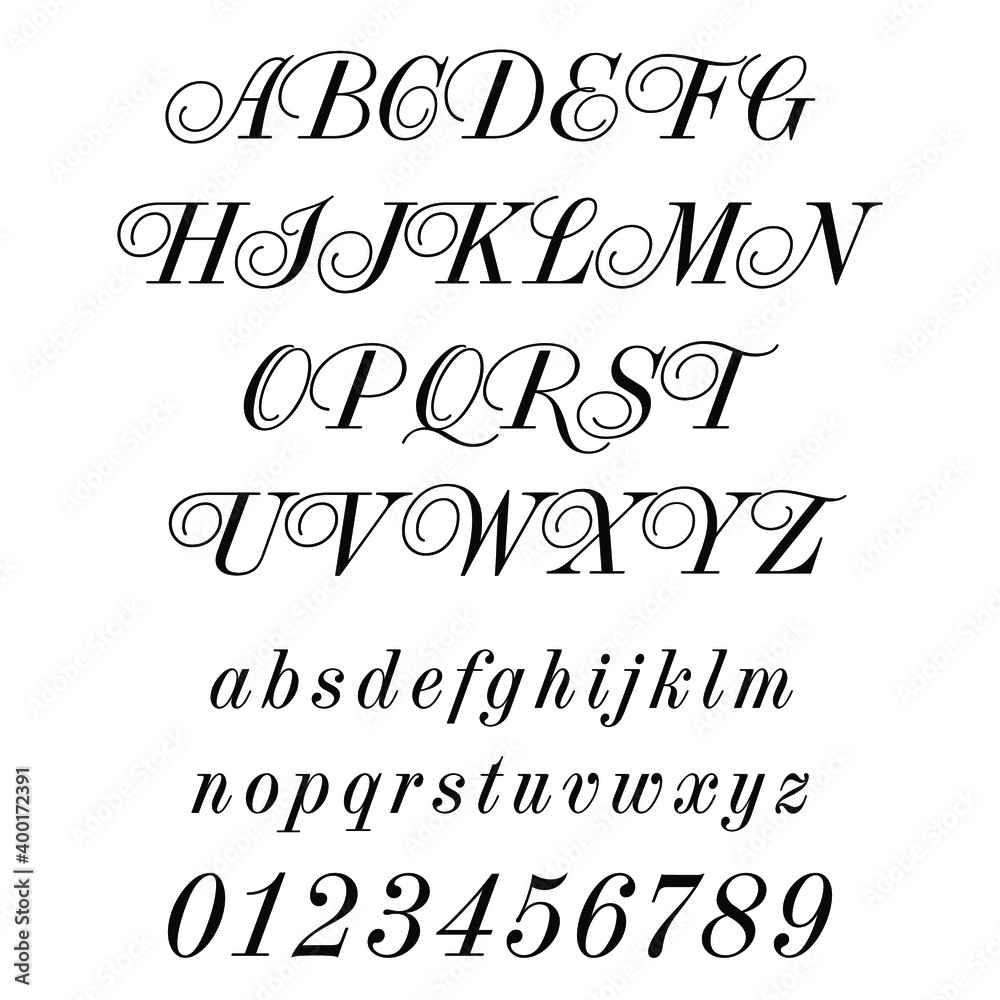 Vector of modern abstract font and alphabet. Eps10 vector illustration.