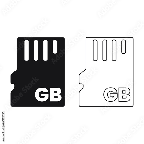 SD memory card vector icon. Eps 10 vector illustration.