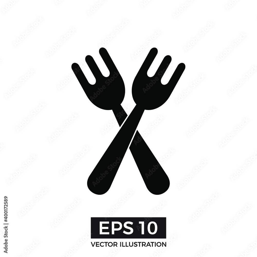 Fork vector icon. Eps10 vector illustration. Fork vector icon. Eps10 vector illustration.