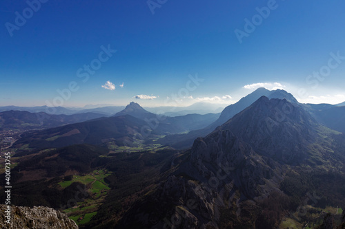 view of rocky mountains in the basque country