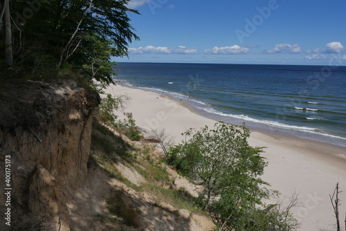 Strand im Ostseebad Heringsdorf und Bansin an der Ostsee auf der Insel Usedom in Mecklenburg-Vorpommern