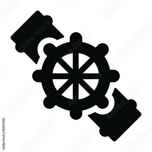 
Pipeline valve used for gas or crude oil service, solid icon
