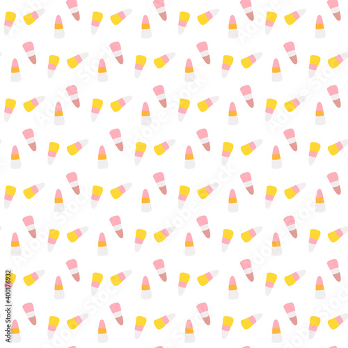 Wallpaper Mural Vector illustration of repeat pattern with pastel colored halloween candy on a white background. Torontodigital.ca