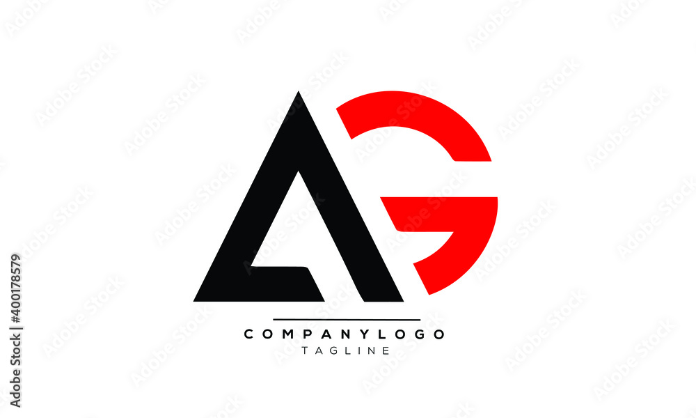 AG icon monogram letter text alphabet logo design Stock Vector | Adobe Stock