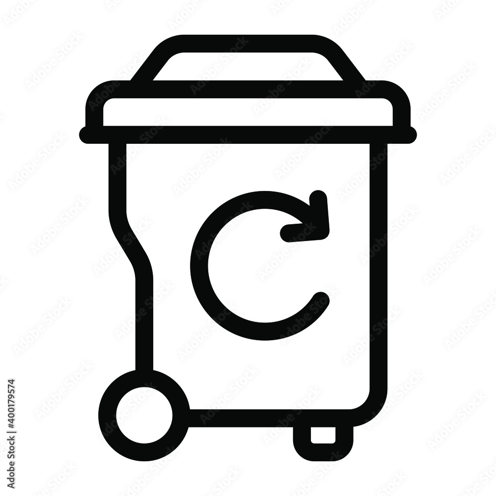 Recycle bin icon, trash recycling
Recycle bin icon, trash recycling