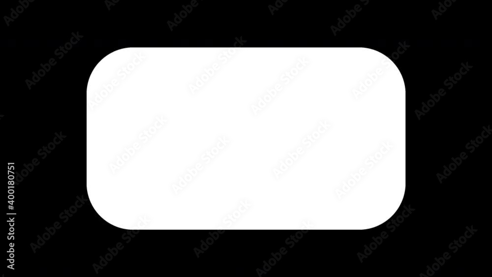 Stop motion self painting blank sign. Empty white background rectangle, isolated on a transparent background 