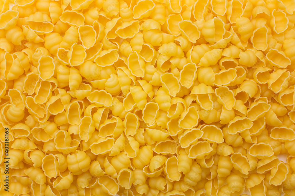 Many raw gnocchi pasta in studio