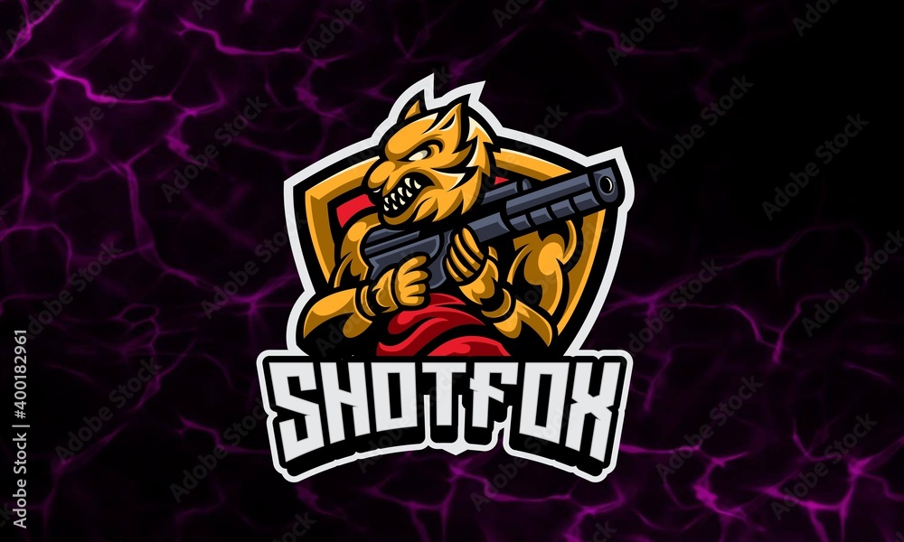 Fox Soldier Gaming Mascot And sport Logo Template Fox Soldier Gaming Mascot And sport Logo Template