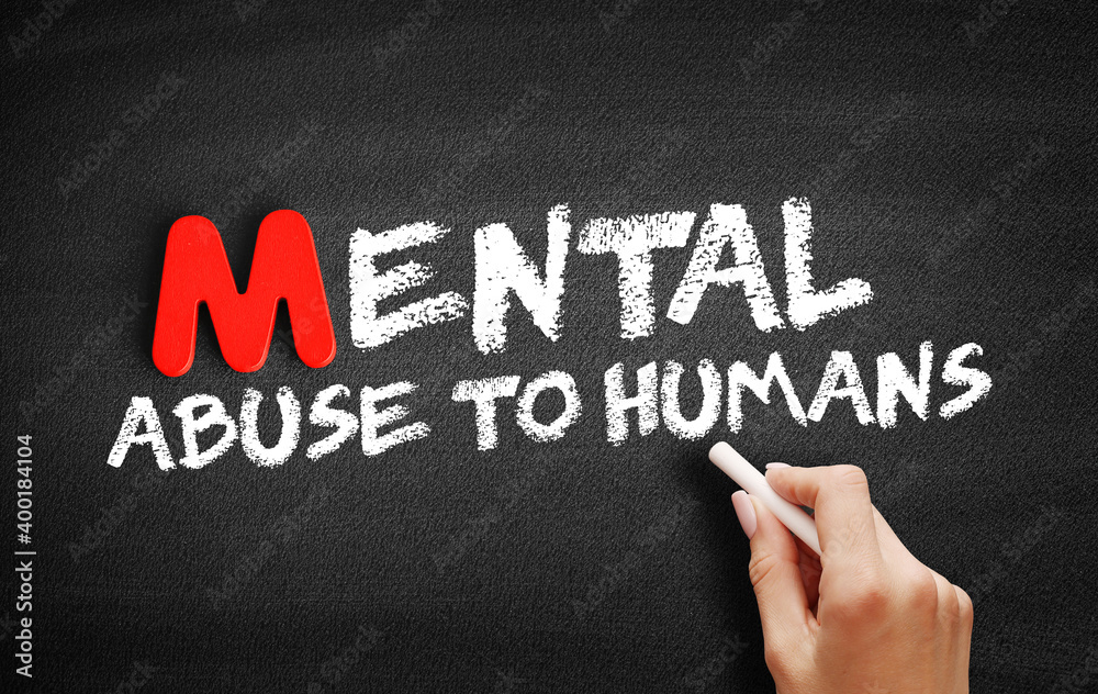 Mental Abuse To Humans Text On Blackboard Concept Background Foto De mental-abuse-to-humans-text-on-blackboard-concept-background-foto-de