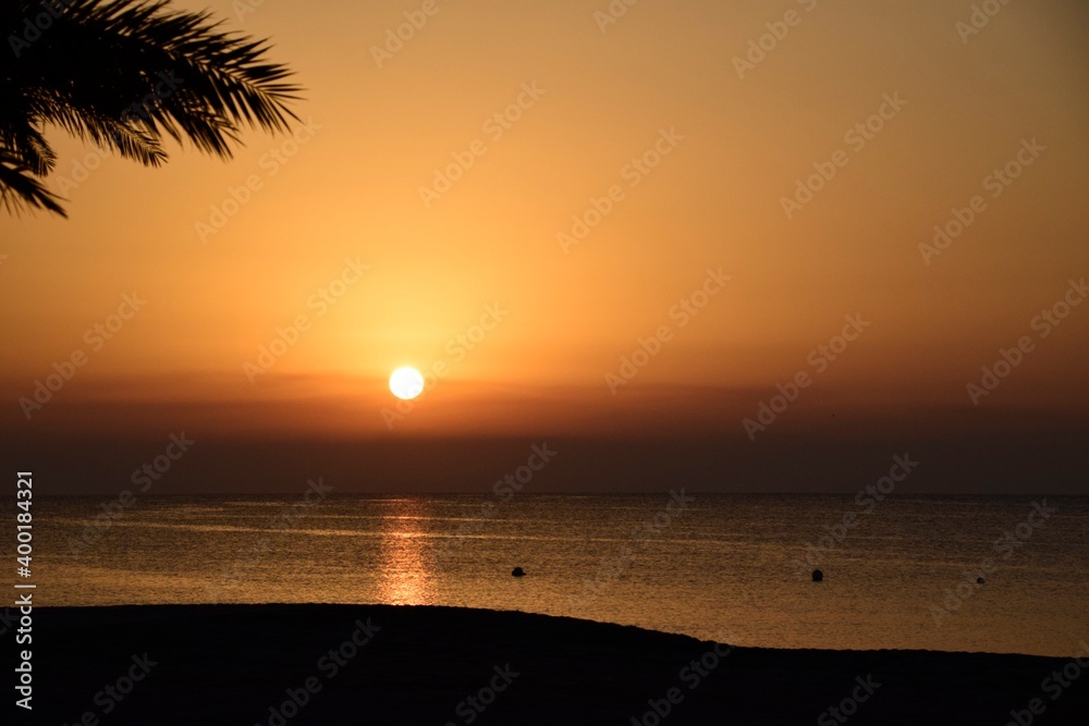 Sunrise at the beach (sea)