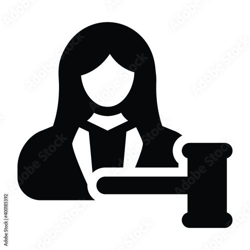 
Judge trendy glyph icon 
