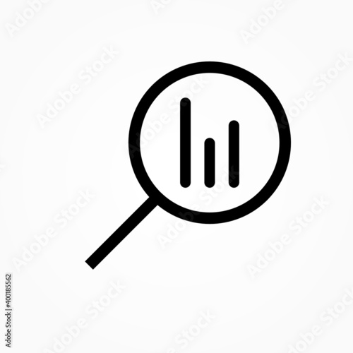 search graph sign icon