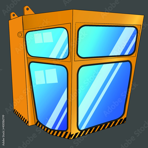 Vector image of an crane cabin