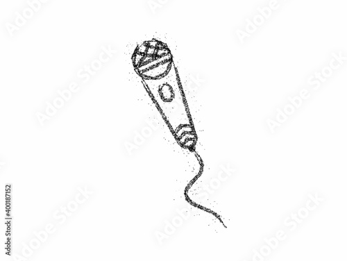 Particle microphones and recorders for journalism symbol Design.