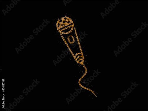 Particle microphones and recorders for journalism symbol Design.