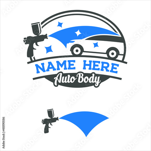 logo template for auto body service. 