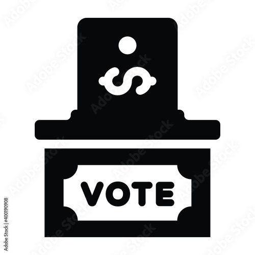 
Referendum in glyph editable icon 

