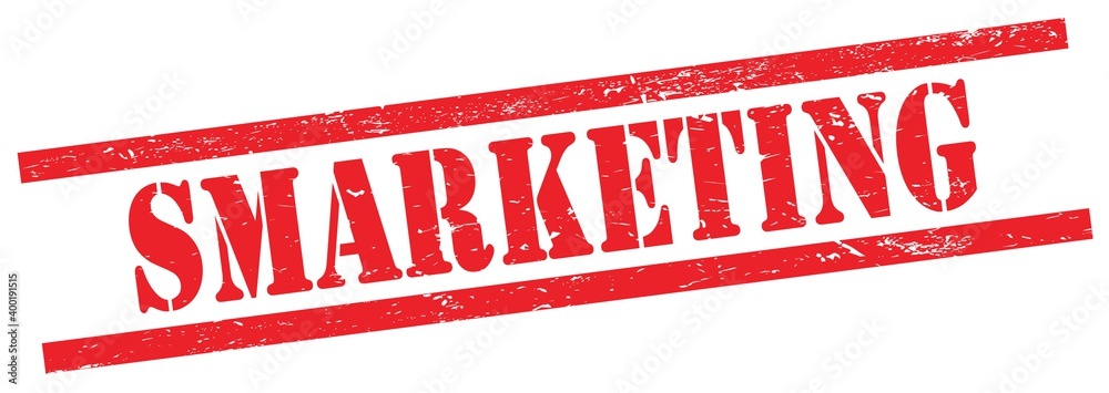 SMARKETING text on red grungy rectangle stamp. SMARKETING text on red grungy rectangle stamp.