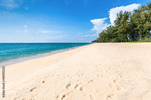 Empty tropical beach background.