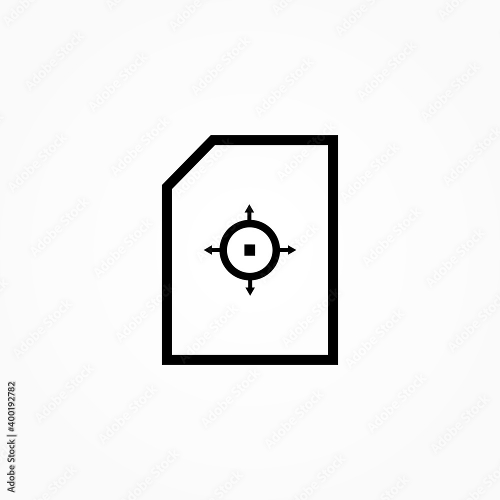 target document icon vector illustration