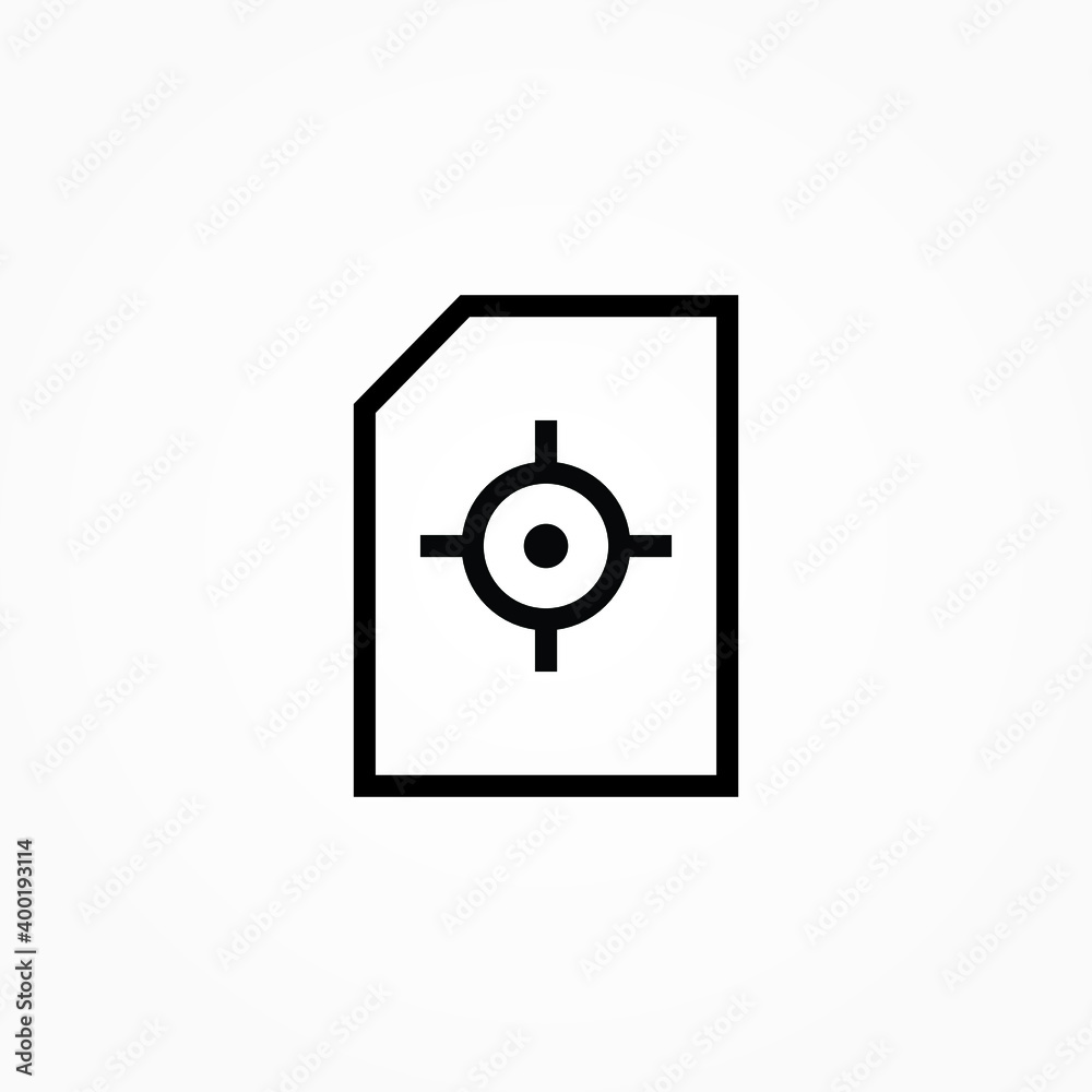 target document sign icon target document sign icon