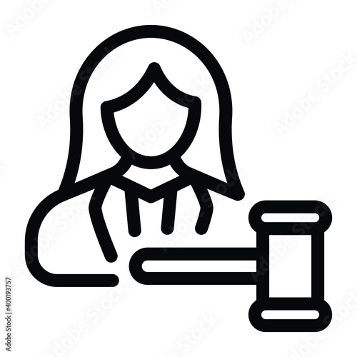 
Judge trendy glyph icon 

