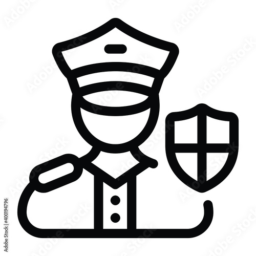 
Policeman glyph customized icon 
