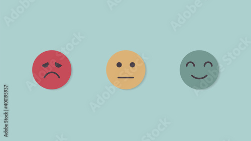 User feedback emotion vector illustration