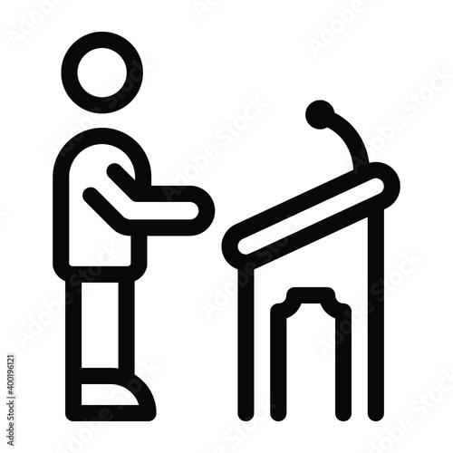 
Political speech in glyph icon 
