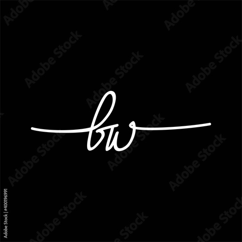 simple typography Bw handwritten style vector logo