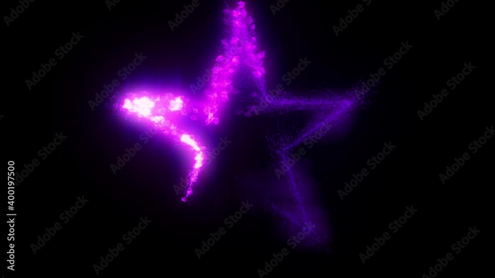 purple star light streak trail particle animation purple star light streak trail particle animation
