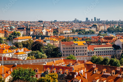 Wallpaper Mural Panoramic view of Prague old town in Prague, Czech Republic Torontodigital.ca