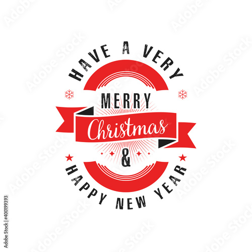 Wallpaper Mural Merry christmas and happy new year. Design pattern for vintage badge, label, logo, emblem, greeting card, banner, flyer. Christmas calligraphic design elements and page decoration. Vector illustration Torontodigital.ca