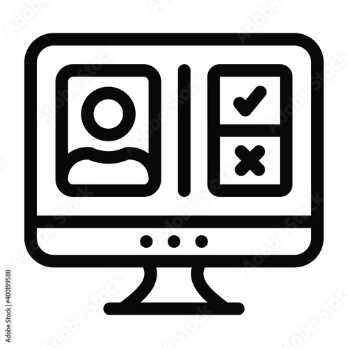 
Computer screen with user showing candidate candidate selection in glyph icon 
