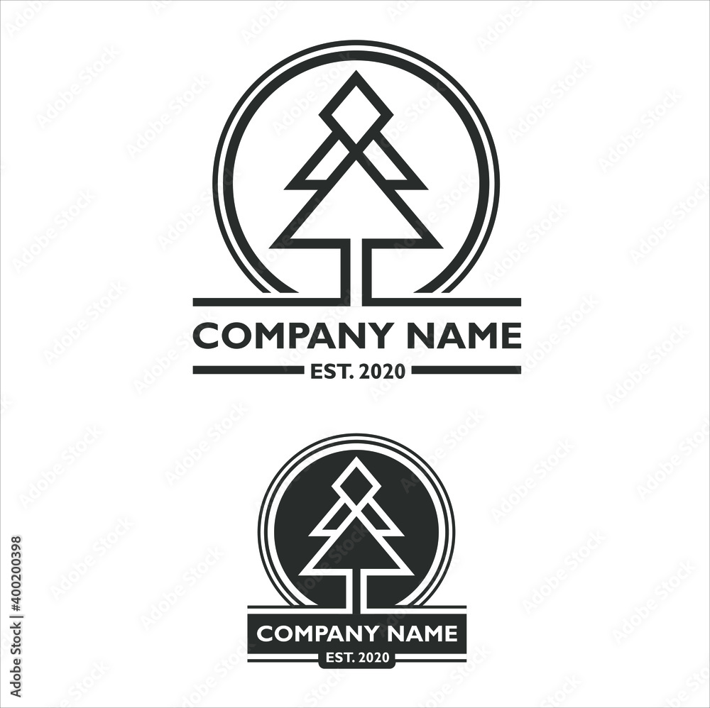 pine tree icon. vector art.
